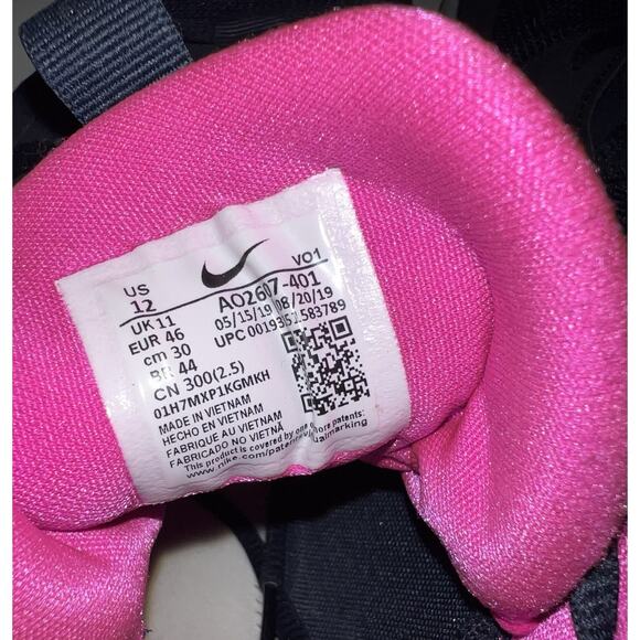 Nike PG 3 Black Pink Gum Sole AO2607-401 Paul George Basketball Shoe Men Size 12